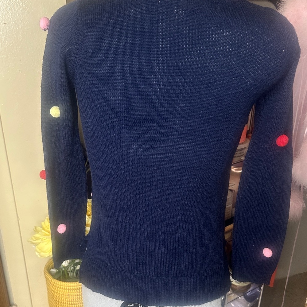 Pink Republic Navy Sweater with Colorful Dots - Picture 3 of 5